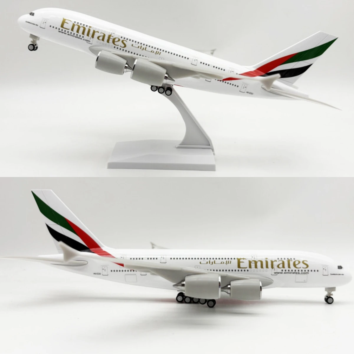 

30cm A380 UAE Emirates Airbus Solid Aircraft Model Display Toy Collectible Gifting Piece for Model Enthusiasts