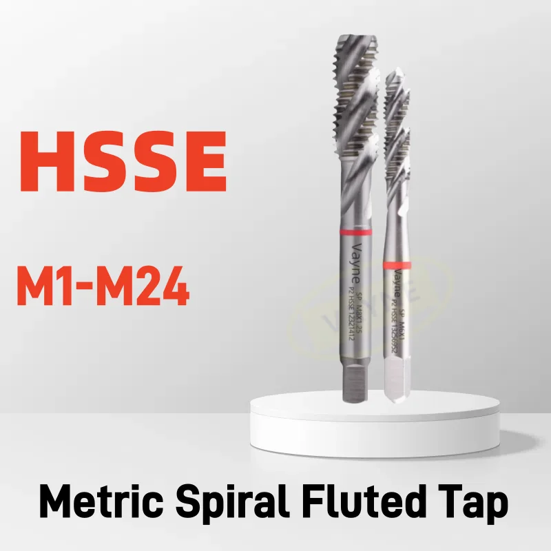 

1pcs HSSE Metric multi-purpose JIS Spiral Fluted Tap M1M2M3M4M5M6M8M10M12M16M18M20M22M24 With Red Ring Machine Thread Screw Tap