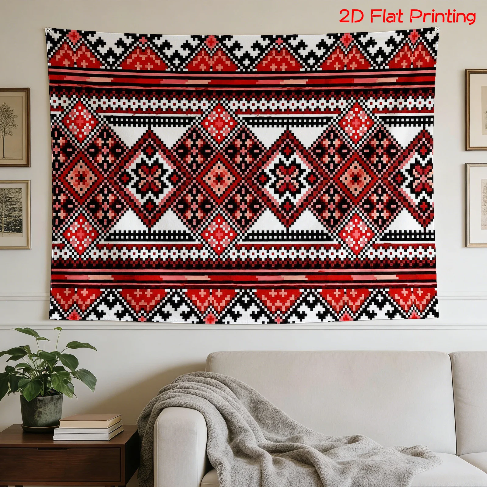 Bohemian Wall Tapestry Ethnic Southwestern Pattern Decorative Macrame Throw Blanket 180x280cm Large Living Room Wall Art Decor