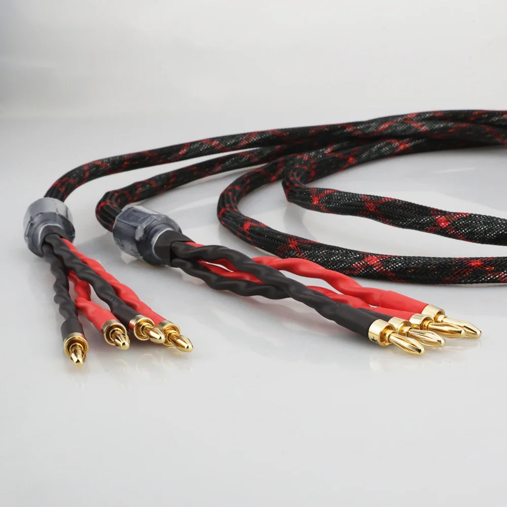 Audiocrast HI-End Western Electric Speaker Cable HIFI Audiophile Cable Banana To Banana Plug Biwire LoudSpeaker Wire Audio Line