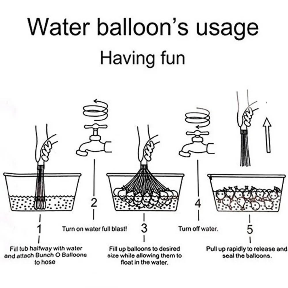 Globos de agua de piezas para niños, globos mágicos de relleno increíble, juego de guerra de agua, suministros para niños, fiesta de juguete de playa al aire libre, verano, 111