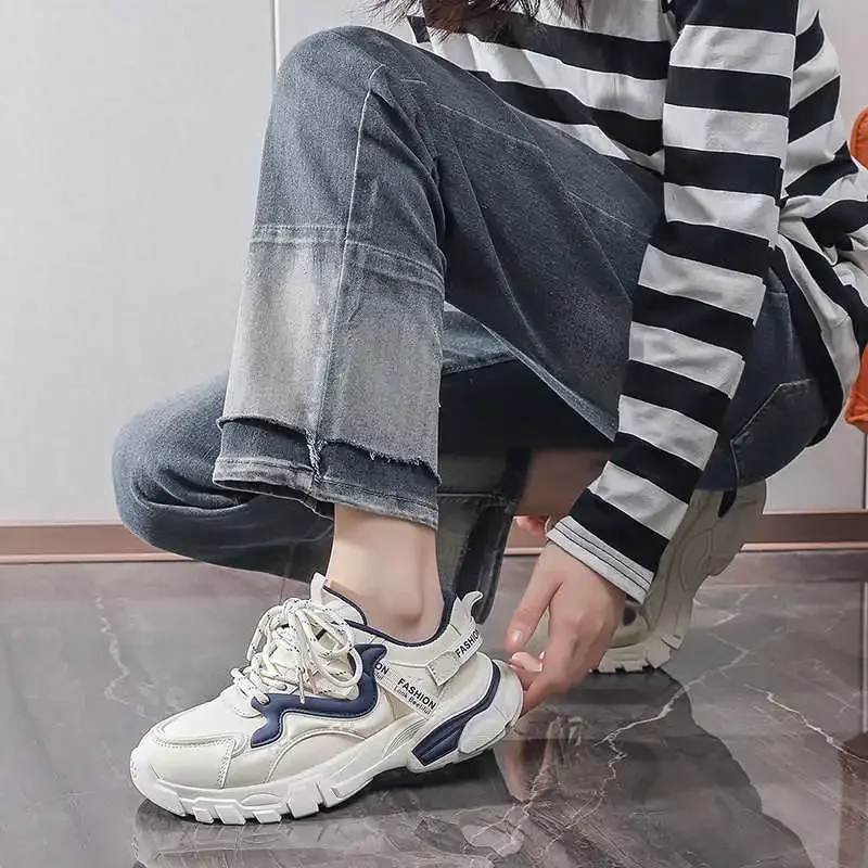 

Thin Heel Dark Blue Luxury Moccasin Vulcanize Rainbow Sneakers Women Young Shoes Sports On Offer Resort Portable Releases
