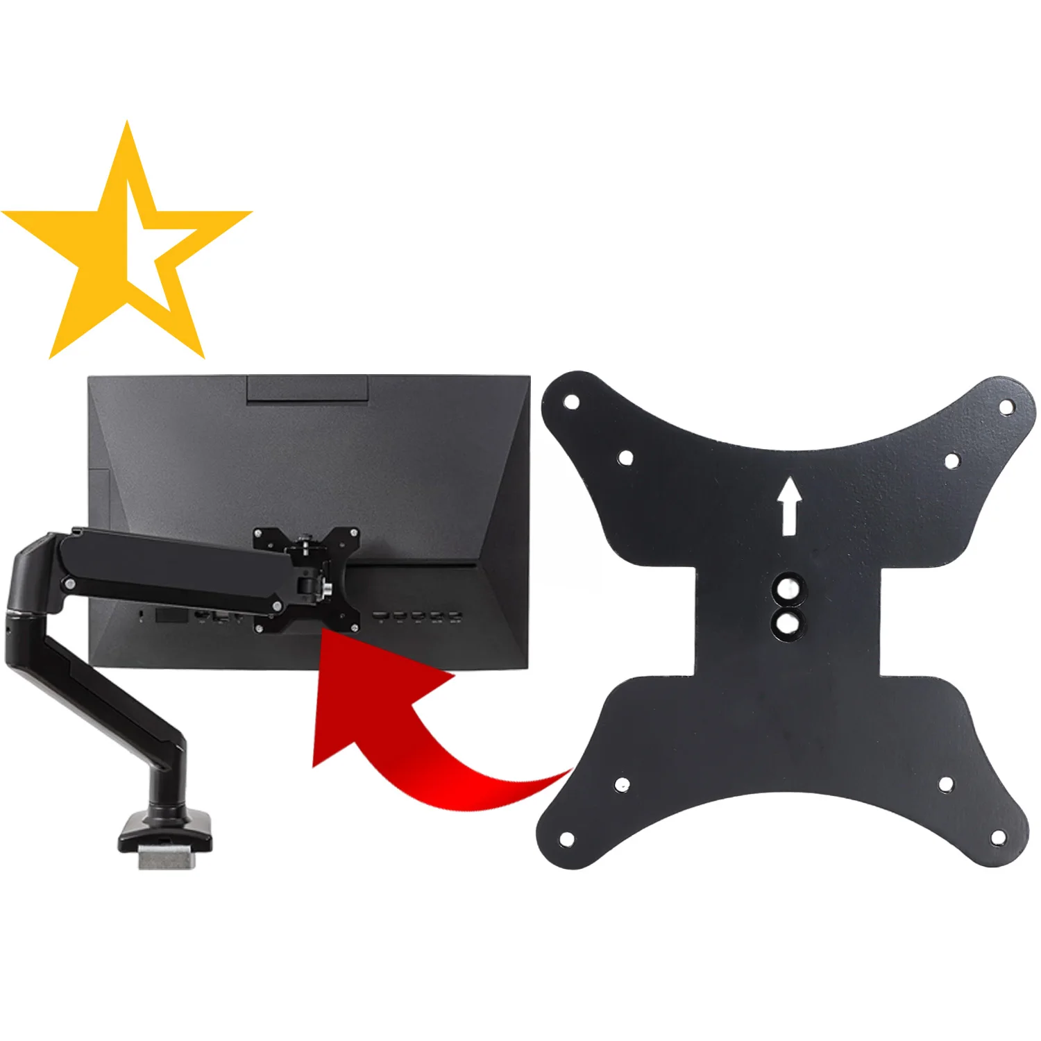 VESA Wall Mount Adapter for HP All-in-One PC  ( ProOne 400 G6 ) Monitor Bracket Mounts to 75*75 & 100*100 Stand / Arms