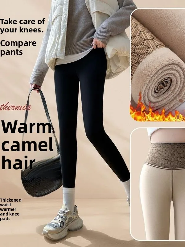 

Women's Fce Lined ark Pants High Waist Long Trousers Thiened Warm Boting Pants Casual Autumn Winter Faion