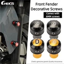 CHEKIS is suitable for YAMAHA NMAX125/155 NVX155 /AEROX 155/ XMAX125/250/300/400 modified accessories front fender decorative screws front wheel aluminum alloy screw cap official authentic