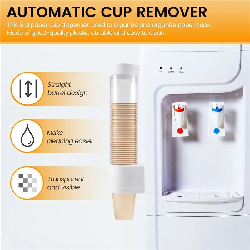 ABSE-Disposable Cup Holder Automatic Cup Remover Paper Cup Holder Water Cup Wall-Mounted Storage Creative Storage
