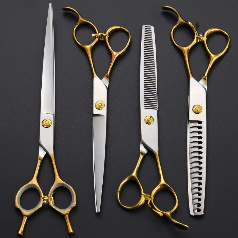 

Golden Dog Beauty Scissors Set Curved Bulk Thin Pet Scissors