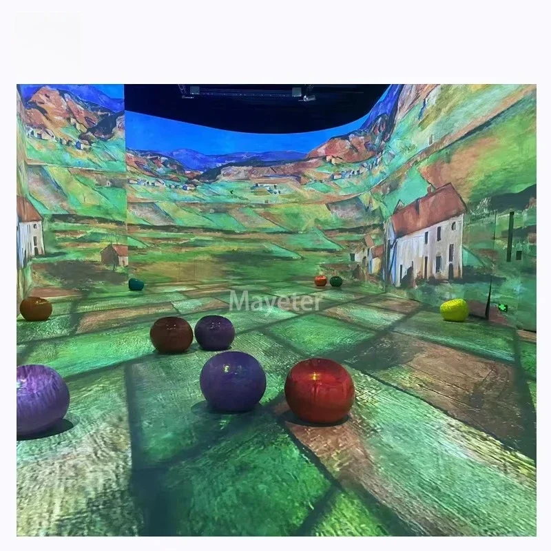 360 Map Wall Projection Immersive Projector Virtual Reality Museum Display Interactive Aquarium Projection