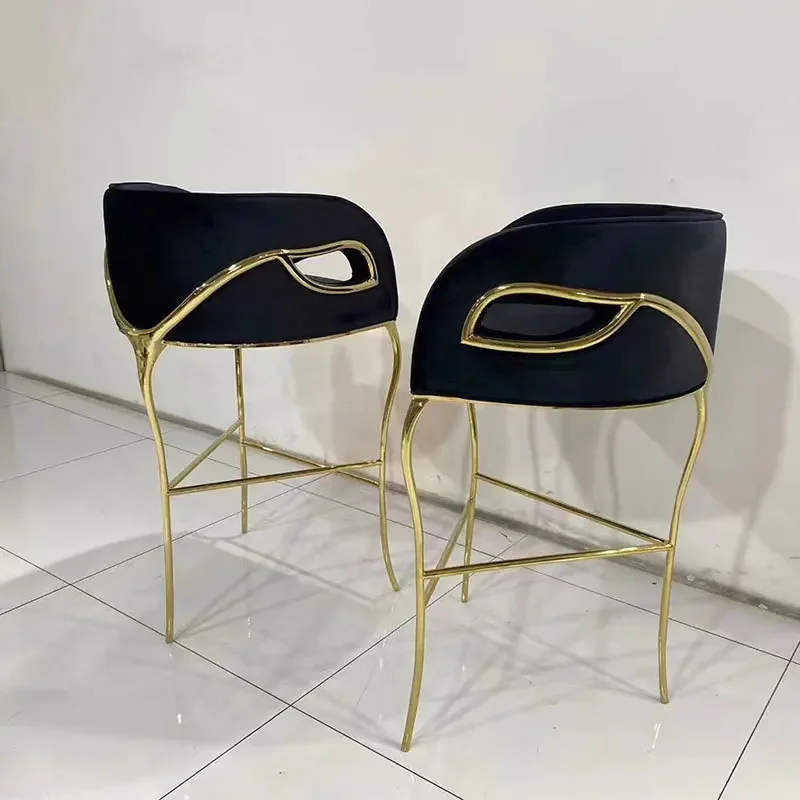 Light luxury bar counter Premium with handrails Modern villa Home island KTV stool