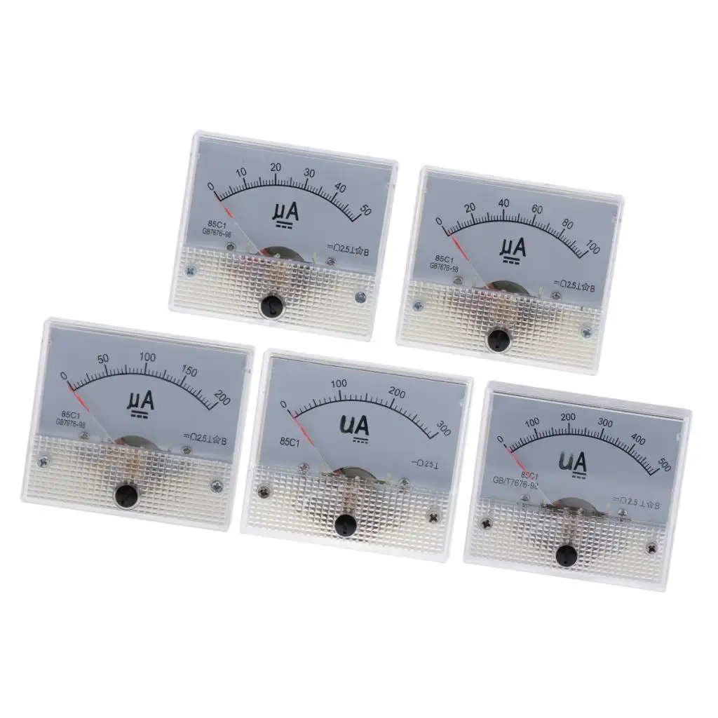 Analog Ammeter DC Electric Meter 85c1-ua Panel Current Measuring Device for Voltage Display Test