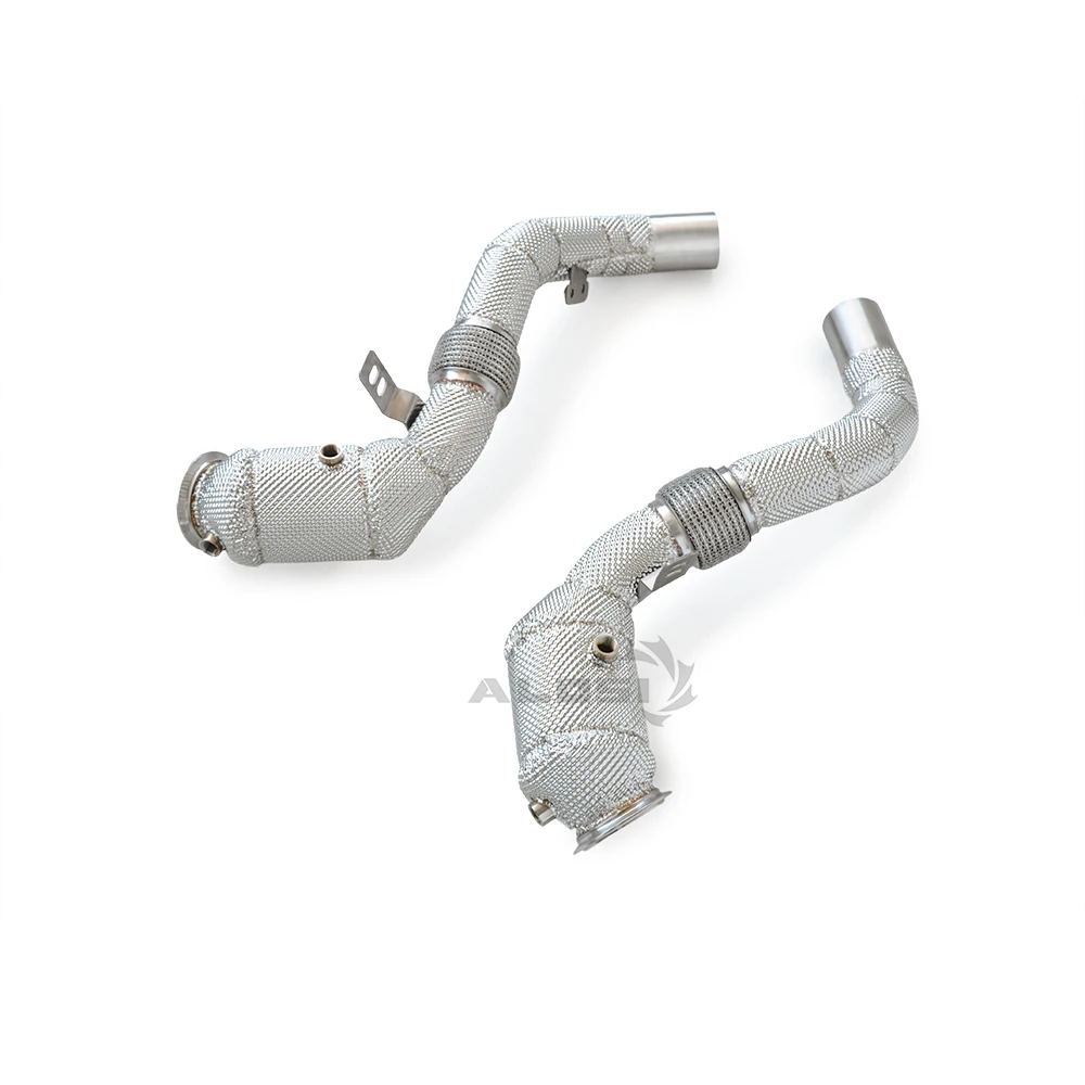 

For for BMW M850i G14 G15 G16 4.4T 2017-2020 High Performance Stainless Steel Downpipe with heat shield with catalitic