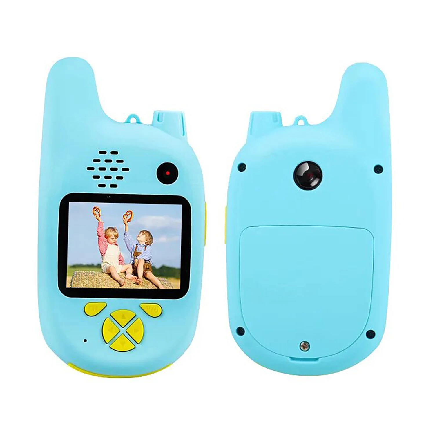 Para mini domofonów z kreskówek dla dzieci, podwójnych kamer o wysokiej rozdzielczości, mini walkie talkie dla dzieci, domofon 100 m