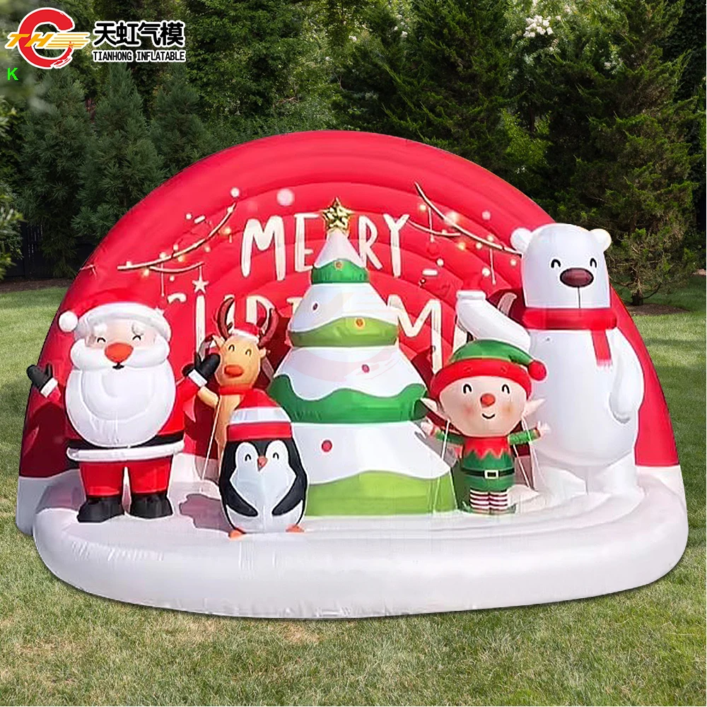 2025 New Design 6x3m Decorative Inflatable Backdrop Blow Up Inflatable Christmas Background Christmas Party Event Stage Decor