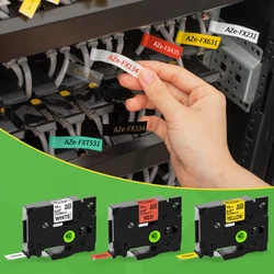 TZe231 TZe FX231 Compatible for P touch Label Tape for Brother Label Printer PTH110 PTE300 PTP710BT PTE550W PTP900 PTD600 PTD200