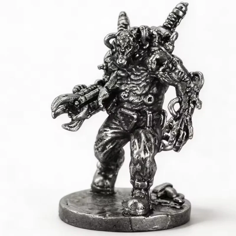 Metal White Copper Mutant Biochemical Monster Miniature, Finished Metal Figurine, Tabletop Wargame Ornament Collectible Gift