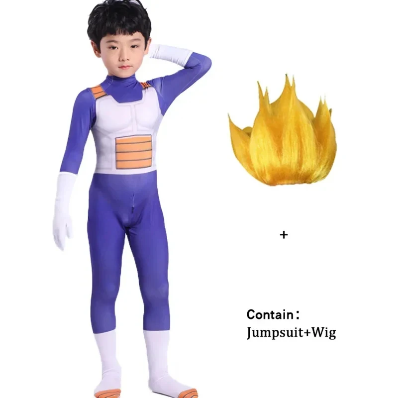 

♥Halloween Cosplay Costume Adult Son Goku Vegeta Suit Anime Superheroes Black Hair Movie VegetNew 2026 Topspeed Cos