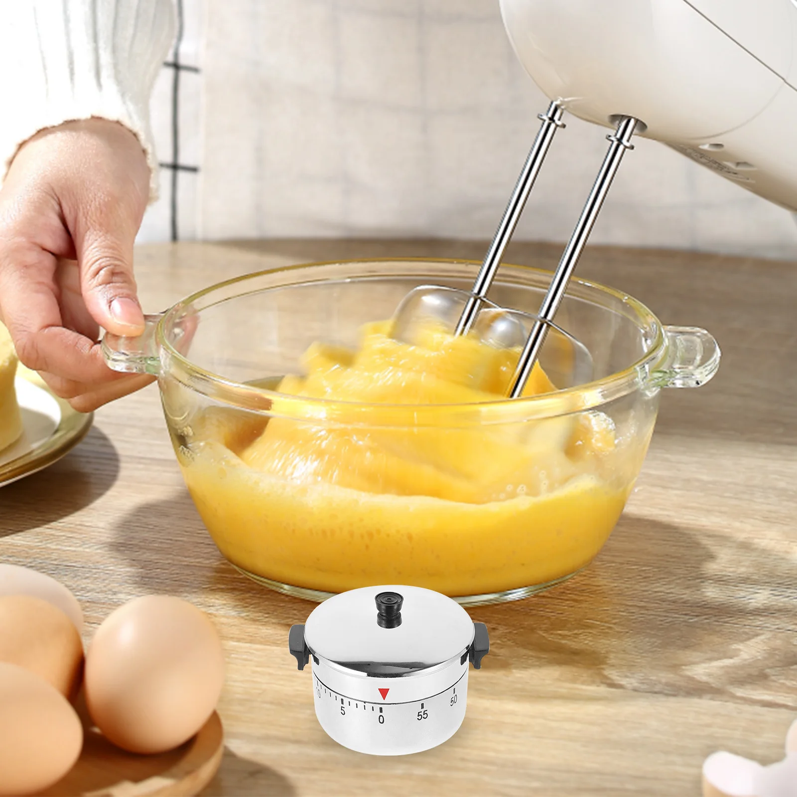 

1pc Mechanical Kitchen Timer, Pot Shaped Cooking Timer For Baking Bbq Roasting, Reusable Countdown Time Reminder For Home