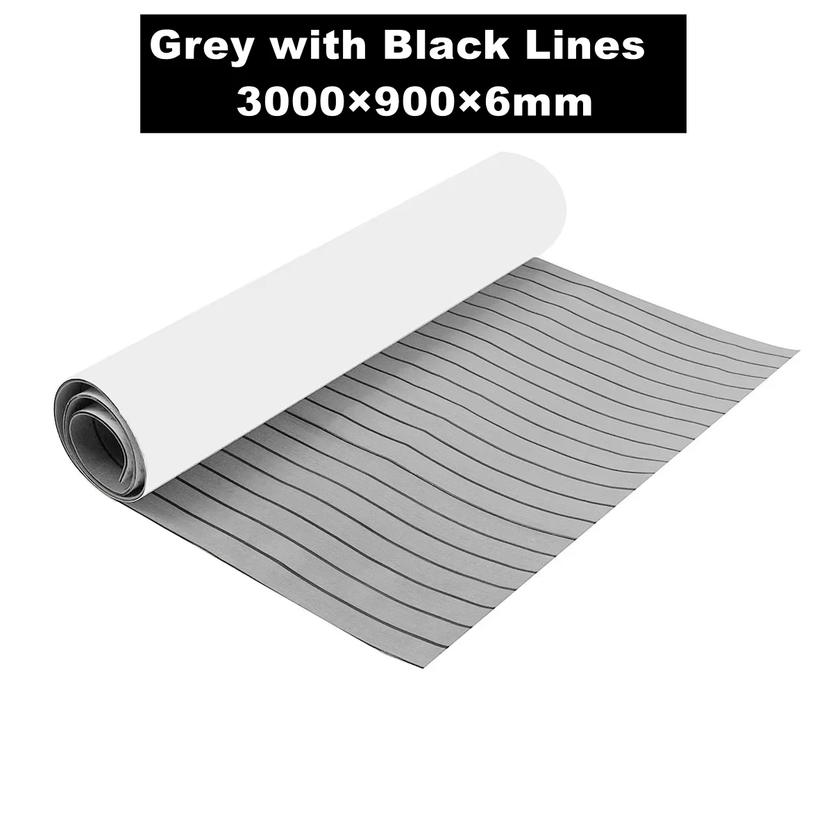 3000 x 900 x 6 mm selbstklebender EVA-Schaum für Marine, Boot, Yacht, Bodenbelag, Teakholz, Terrassendielen, Blattenunterlage, Dekormatte