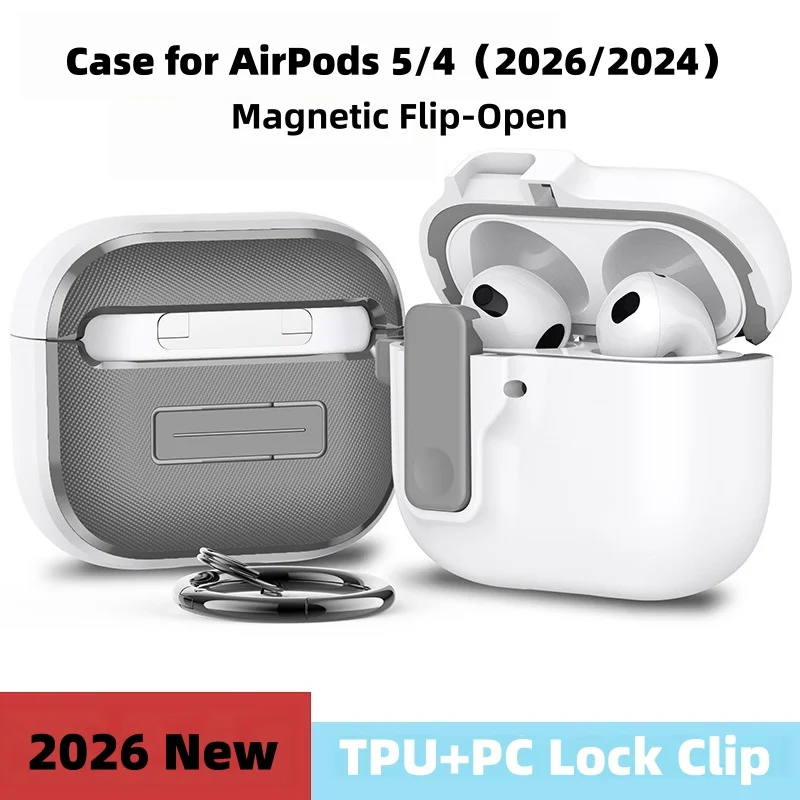 [Sand Stone] for AirPods 5/4 Case Full Body Shockproof Hard Cover with Cleaning pen Earphone Cases for Apple AirPods 5 2026 New