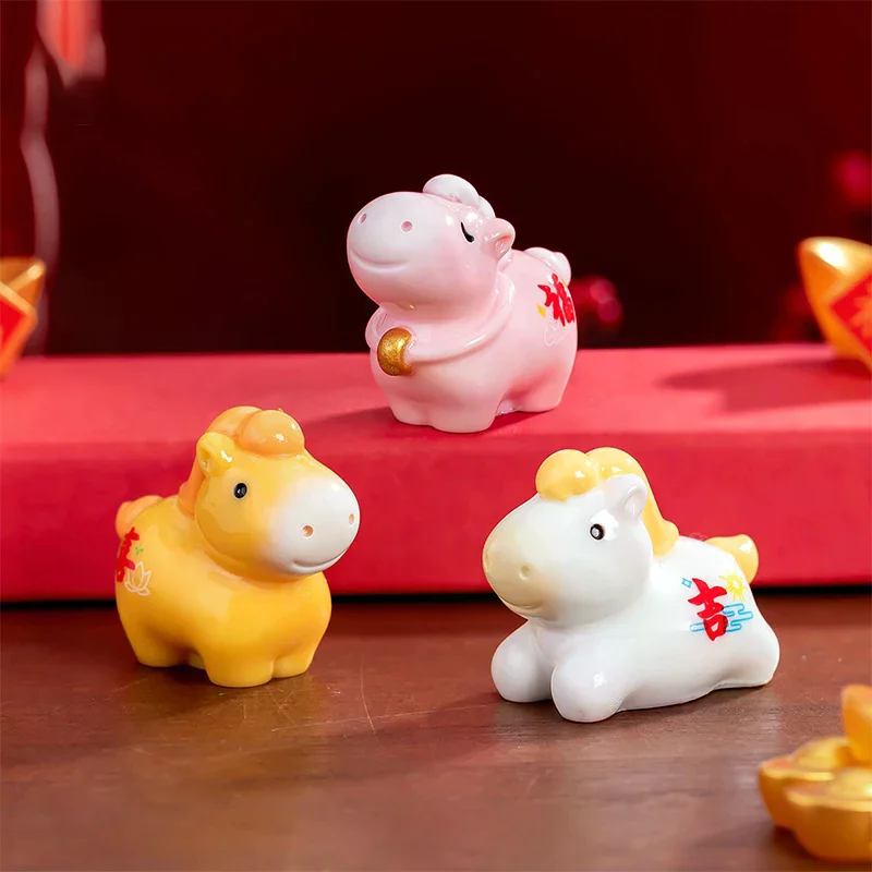 Mini estatuetas de cavalo, modelo de cavalo de resina, jardim de fadas em miniatura, musgo, paisagem, terrário diy, artesanato, decoração de interiores de carro