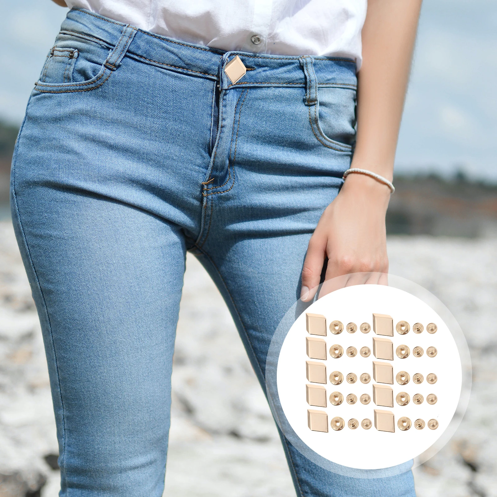 

10 set 10 Sets Metal Snap Fasteners Rhombus Invisible Buttons For Coat Jackets Jeans Diy Garments Accessories Press Studs Sewing