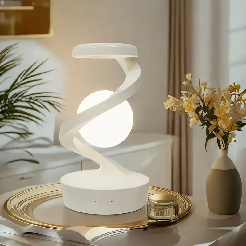 Wireless Charging Rotating Ambient Light - Creative Desktop Visual Levitation Lamp - Bedroom Night Light, Party Decoration