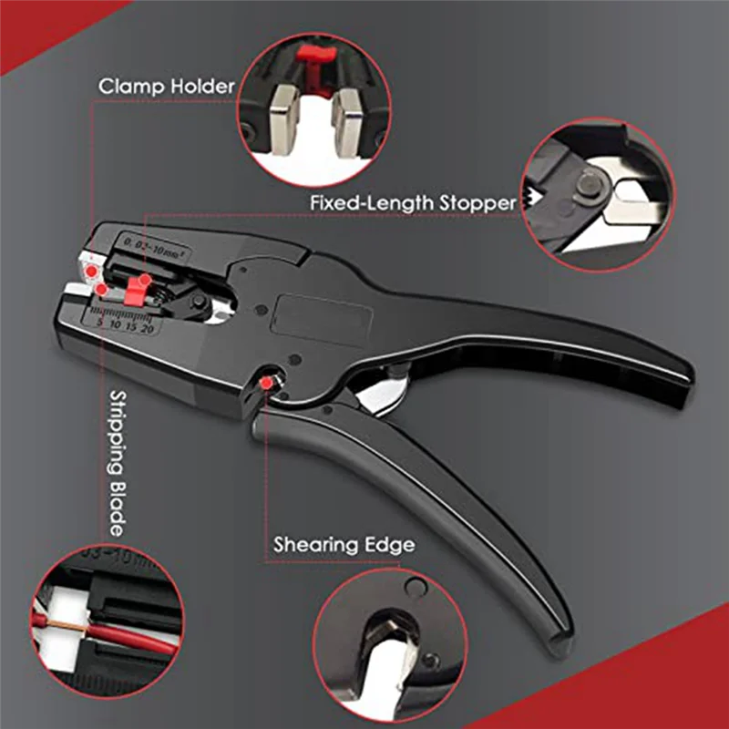 A93Z متجرد الأسلاك سوبر، متجرد الأسلاك، قاطع الكابلات، كماشة تجريد وكماشة القطع، قاطع الأسلاك 0,03-10 مم2