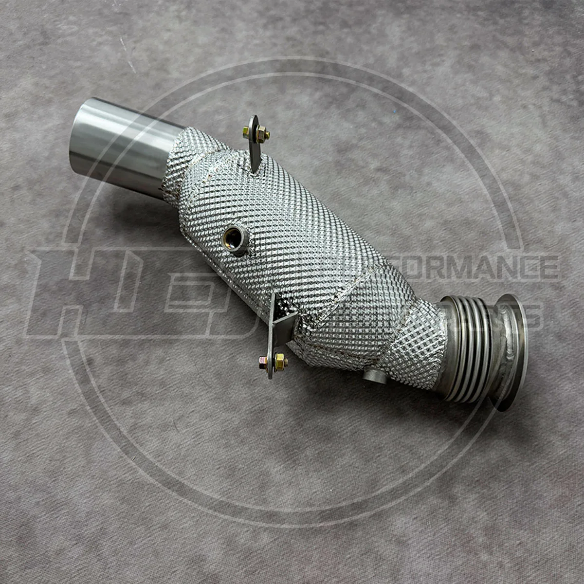 High flow performance exhaust downpipe for BMW 535I F10 2011~2016 N55 3.0T with insulation plug and play function