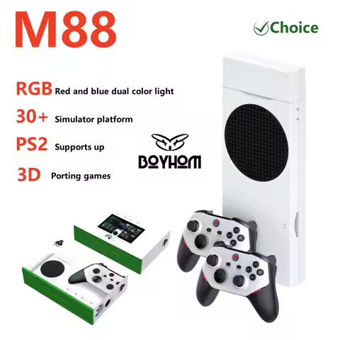 BOYHOM M88 4K Retro Video Game Console ARMMali-G52GPU Game Stick Wireless Gamepad Built-in 20000 Game for PS2/PS1/SS/DC/N64/MAME