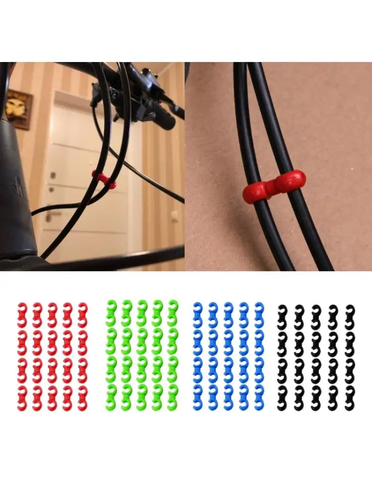 AliExpress RISK 920L 20 Pcs Bike Cable Clasps Bicycles Rotating S-Hook Clips Bike Cable Management Fixing Clips for Mountain, Road Bike