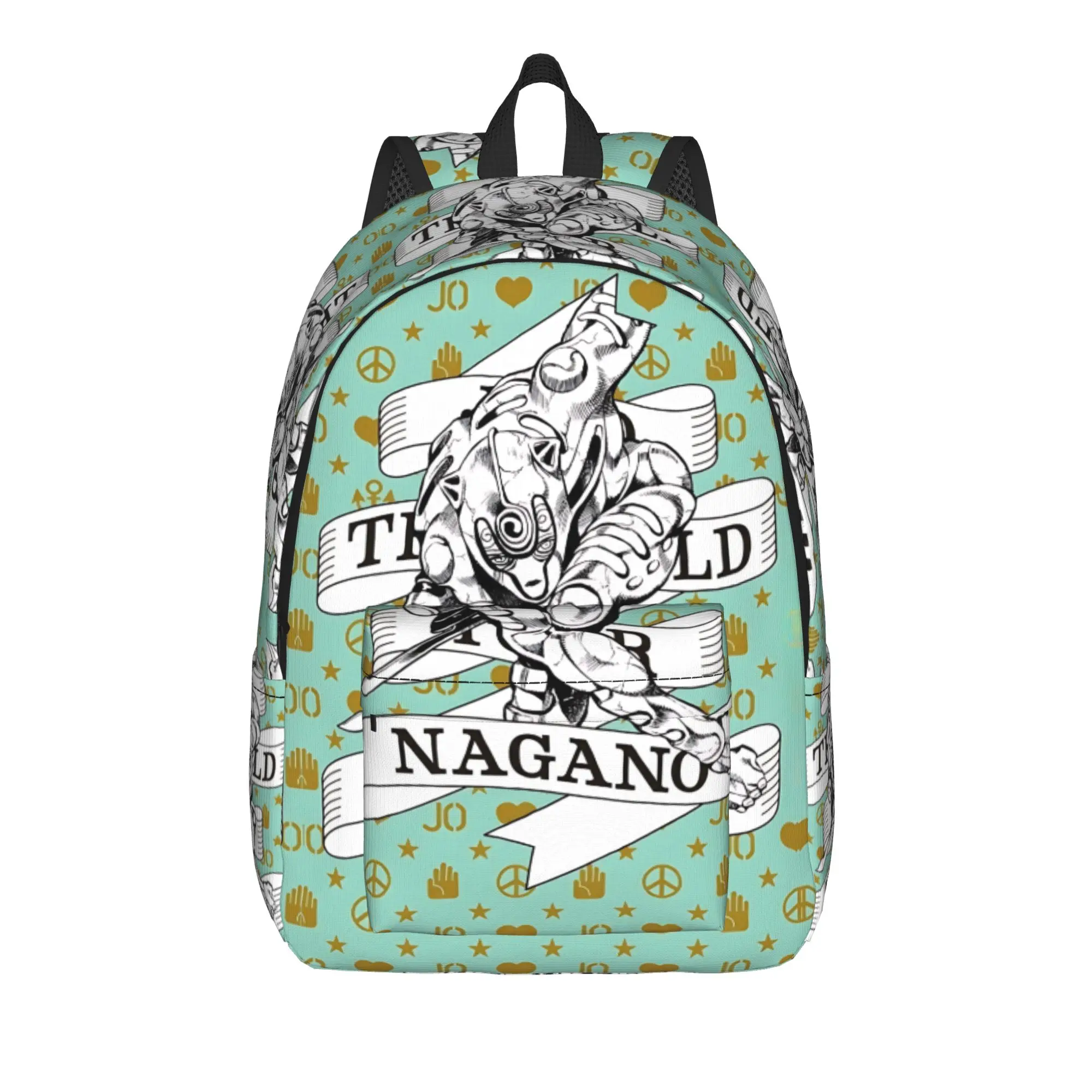 

Fashion Jojo's Bizarre Adventure World Backpack Mochilas High Street For Work Retro Washable Rucksack