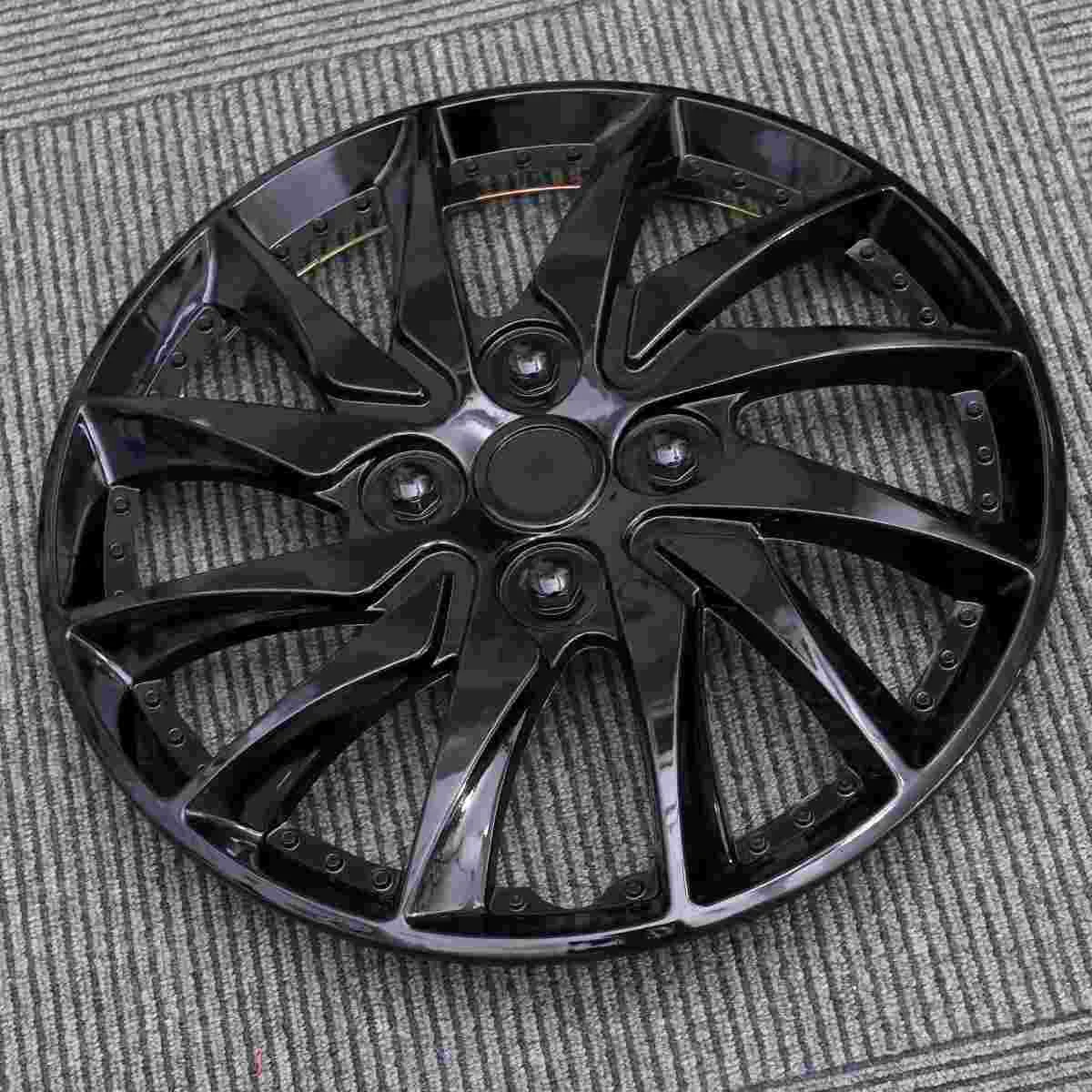 Hubcaps 14 Inch 14 Inch Car Tire Wheel Hub Caps For Case Hubcap for Car Hub Auto Refit Accessory (Black)