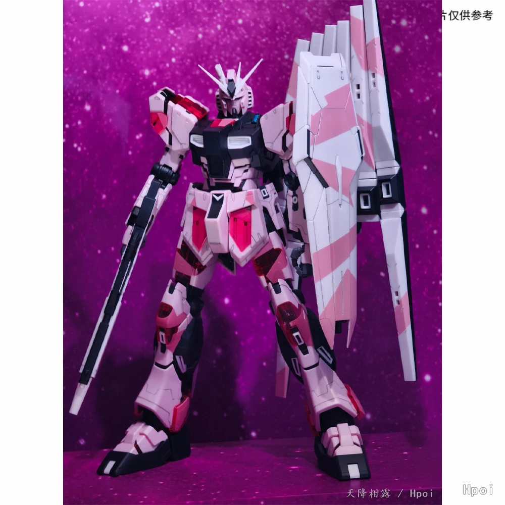 

BANDAI Original MG 1/100 Series V GUNDAM CROSS CONTRAST COLORS SUNRISE PINK Assembly Model Movable Figurines Toys Gifts In Stock