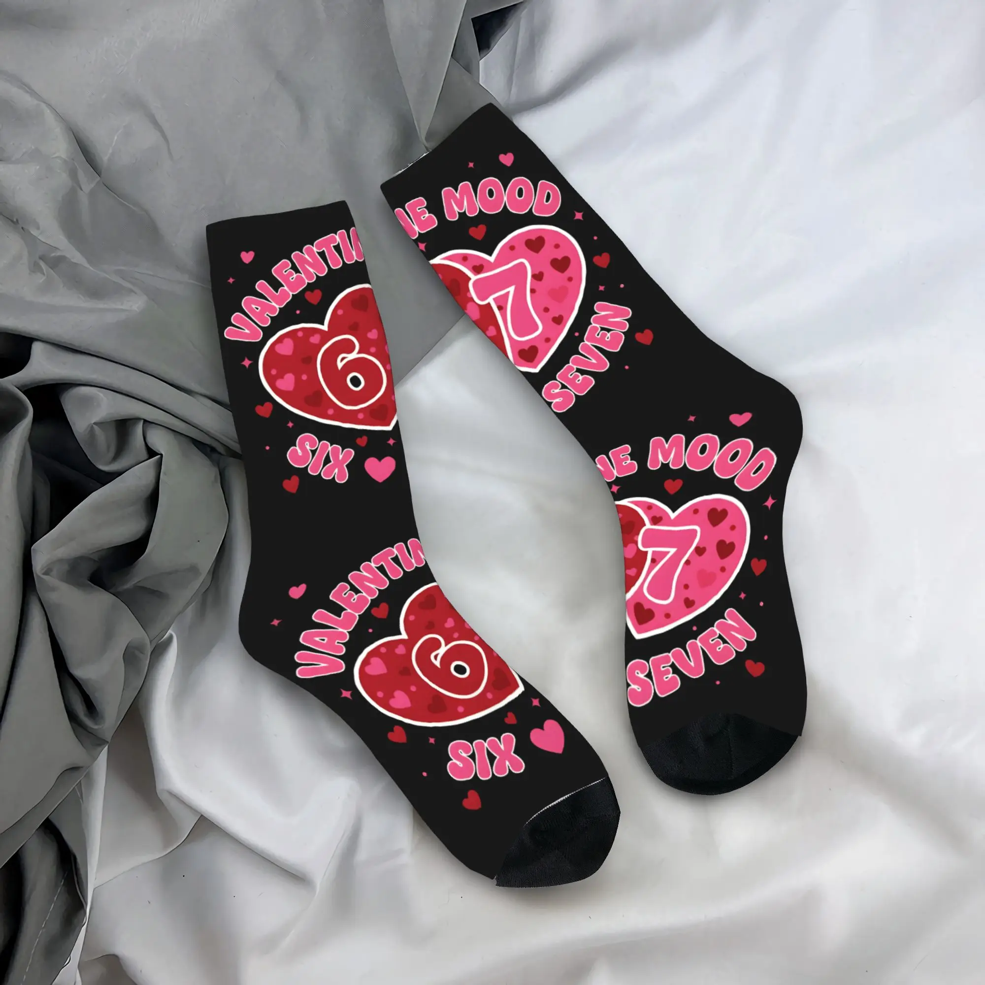 

Носки «Настроение Валентина» с 67 мемами, в форме сердец, любовные, элегантные, мужские, удобные, для улицы, осенние, с графическим рисунком, противоскользящие