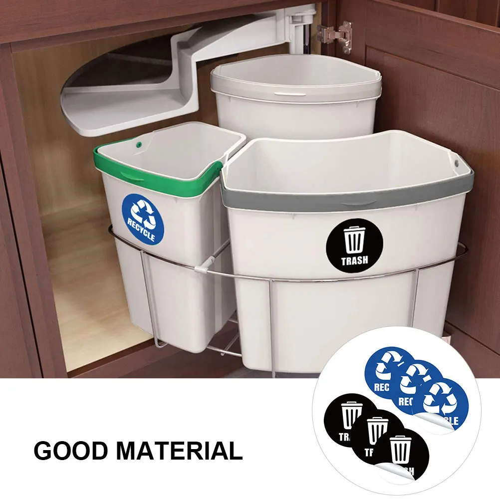 

1Set Garbage Classification Decals Safe Long Time Use Fine Workmanship Not Easy to Wear and Tear Label Stickers