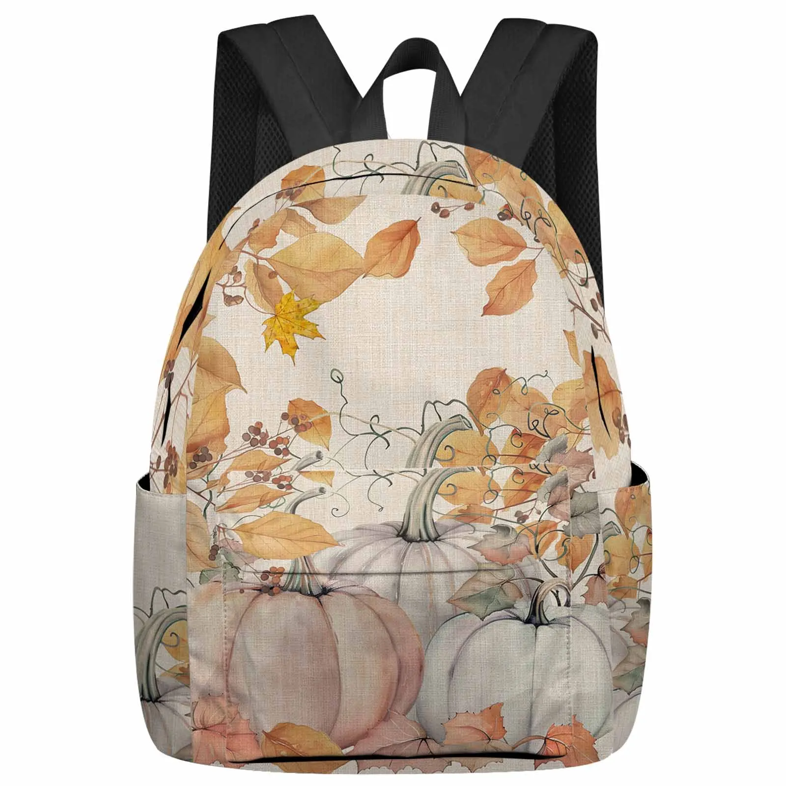 

Autumn Thanksgiving Pumpkin Backpacks Teenagers Student School Bags Laptop Custom Backpack Men Women Travel