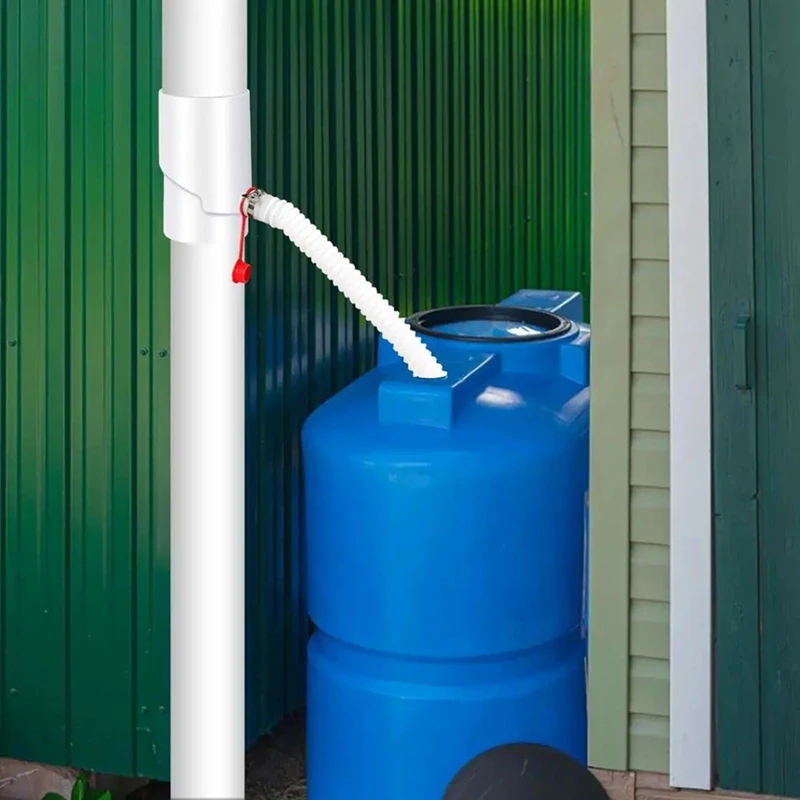 Rainwater Collection Kit UV Resistant Weatherproof Rain Barrel Diverter Kit Portable Rain Barrels To Collect Rainwater