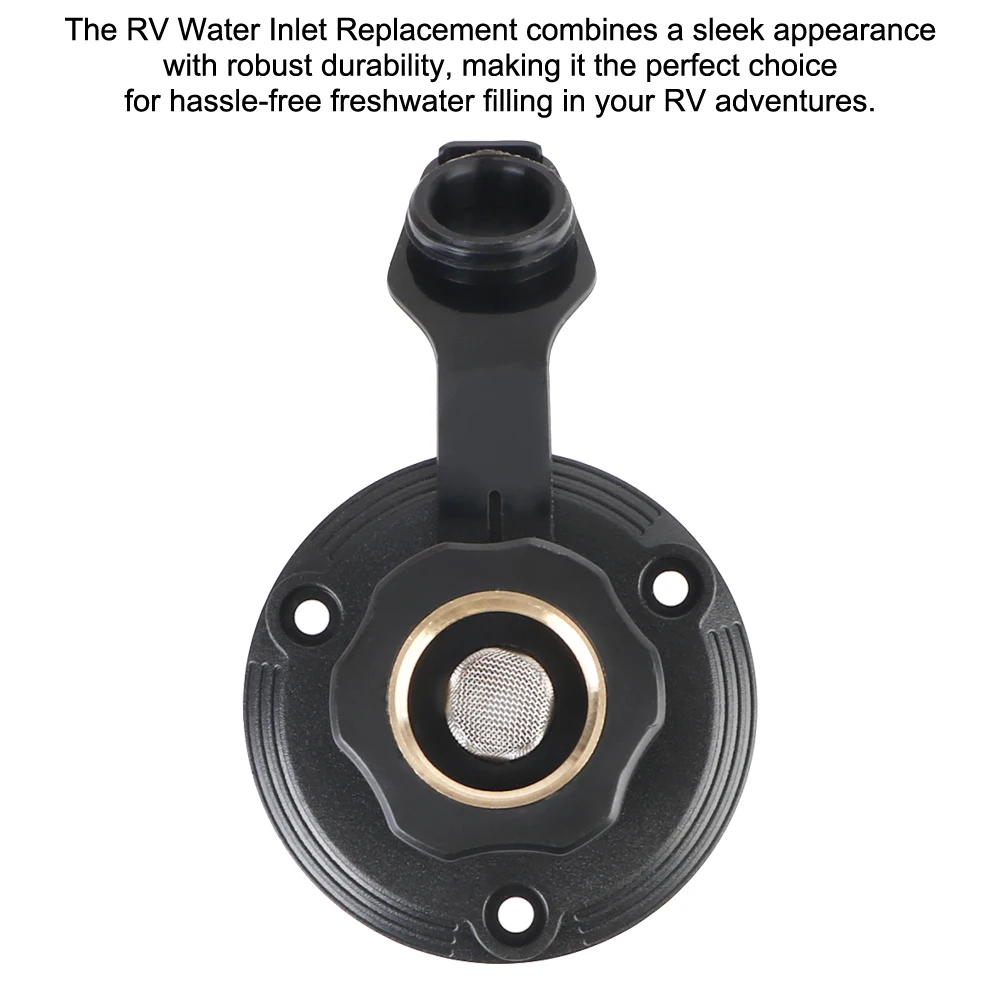 

Замена впускного отверстия для воды в автофургоне Городской впускной фланец для заправки воды в город с обратным клапаном из латуни для кемпера RV Белый