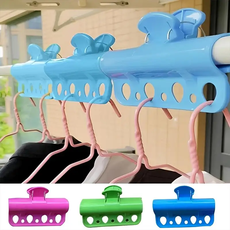 1PC Plastic Windproof Clothes Clip Anti Slip Quilt Fixed Clamp For Outdoor Clothesline Pole Drying Hanger