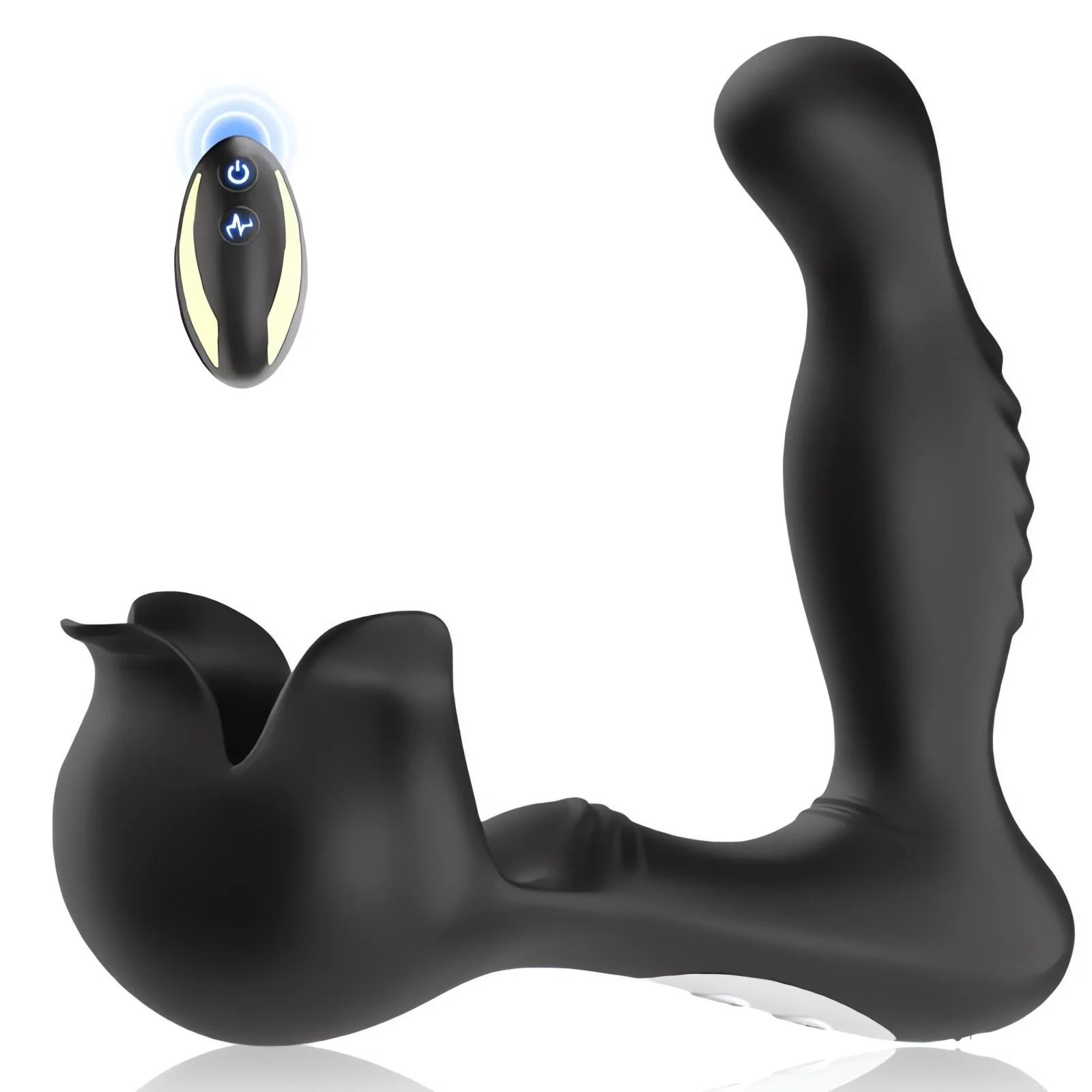 360 Rotating Male Prostate Massager Anal Vibrator Remote Control Prostate Stimulator Butt Plug with Cock Holder Sex Toy for Man