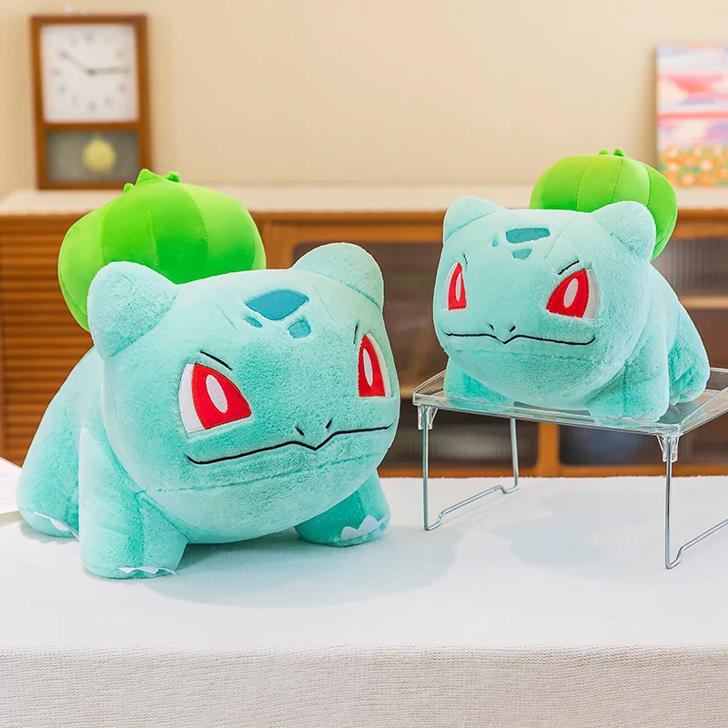 30-60cm Anime Big Pokemon Plush Bulbasaur Doll Cute Pokemon Plush Toy Anime Character Stuffed Animal Pillow Kids Birthday Gifts