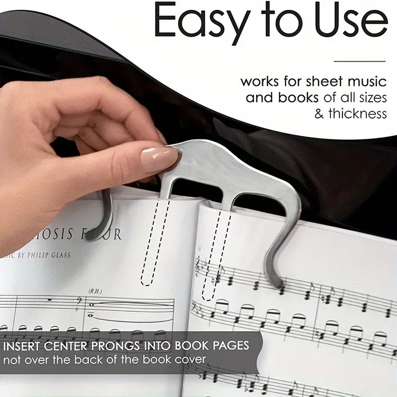 1pc Sheet Music Clip,Piano Music Clip,Music Sheet Music Note Clips-Effortlessly Holds and Displays Sheet Music for Easy Reading