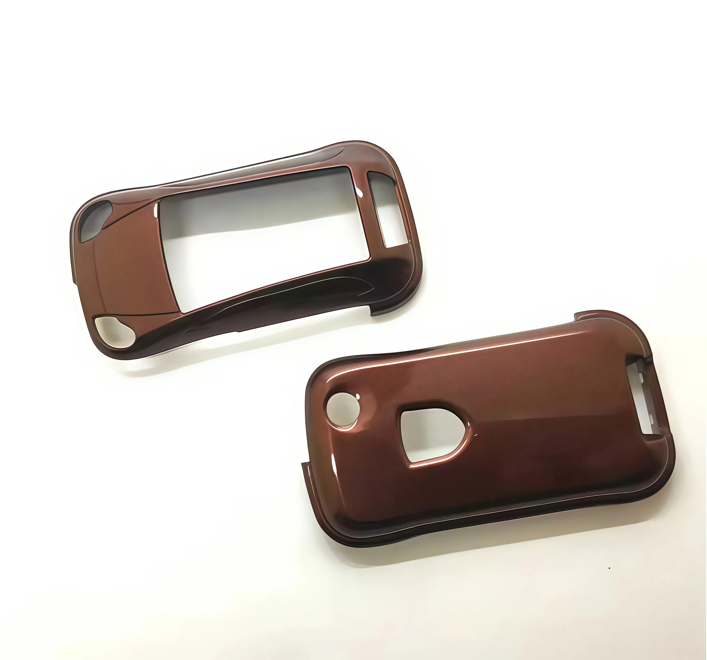 

Car Accessories 2PC Brown Gloss Style Hard Plastic Key Shell Car Key Case For Porsche Cayenne 2003 - 2010