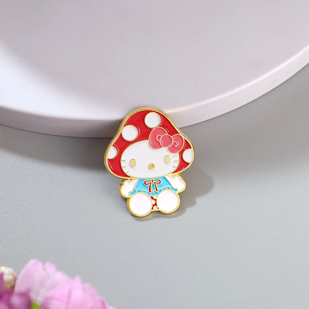 3 pçs/set dos desenhos animados anime gatinho esmalte broches pinheiros lapela pinos crachá na mochila acessórios de roupas jóias presentes de natal