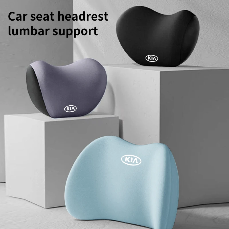 Car Seat Headrest Lumbar Support Neck Pillow Waist Cushion Accessories For KIA Rio K5 Sportage Ceed Sorento Picanto Stinger Opti