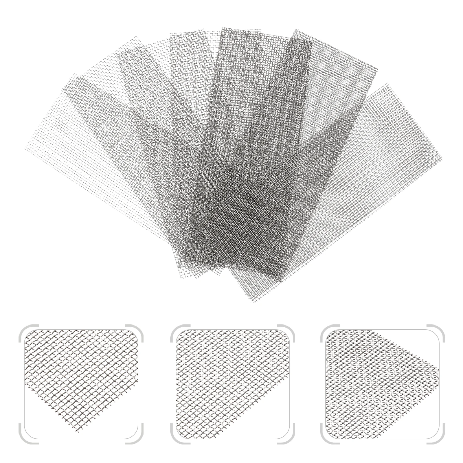 

10pcs Stainless Steel Wire Mesh Pad Aquarium Fish Tank Accessories Anti-Rust Water Grass Fixing For Aquatic Plants Moss Carpet