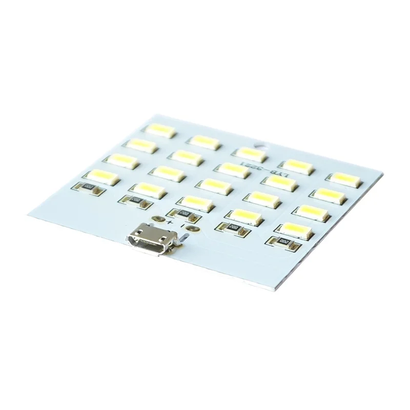 20-Bits 20-Beads LED Lamp Board 20LED Lamp Micro USB Night Light Mini Mobile Camping Light Emergency Light Small Night Light