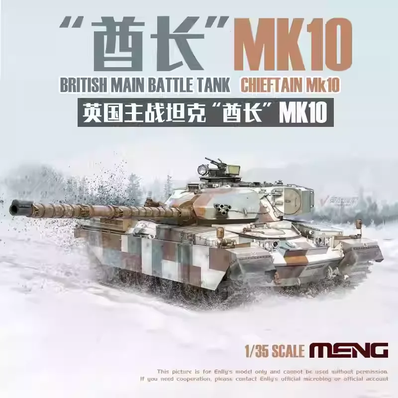 

MENG TS-051 Chieftain Mk. 10 British Main Battle Tank 1/35 Military Assembling Scale Model Kit DIY Toy, Collection Birthday Gift