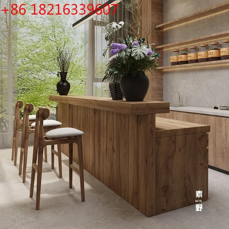 

Wabi Sansi Fengyuan экологическая касса из цельного дерева, бревна, угловой бар, стойка регистрации для проживания в семье из старого вяза