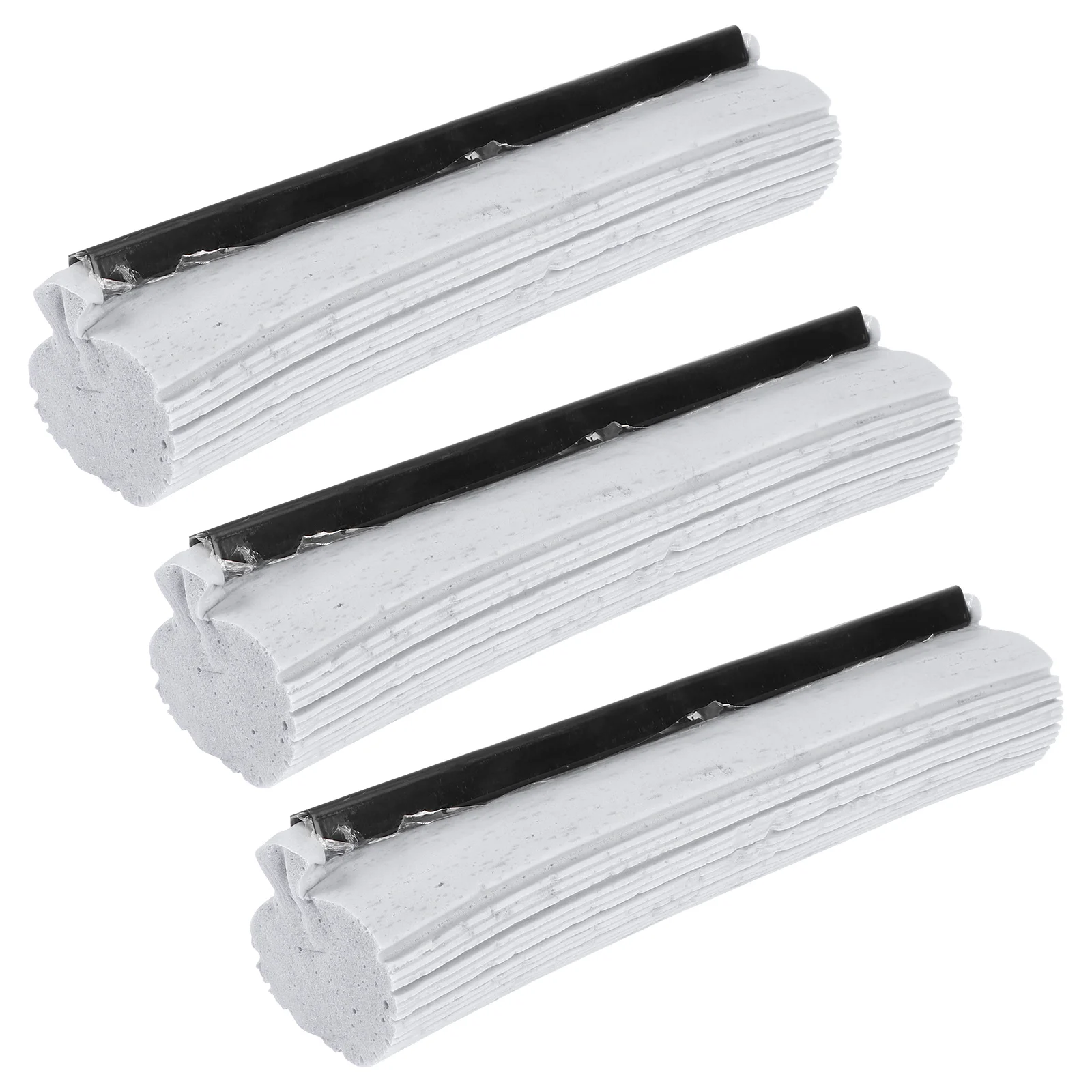 3 Pcs Mop Head Absorbent Refills Steel Roller Replacement PVA Cleaning Floor Heads Water Sponge